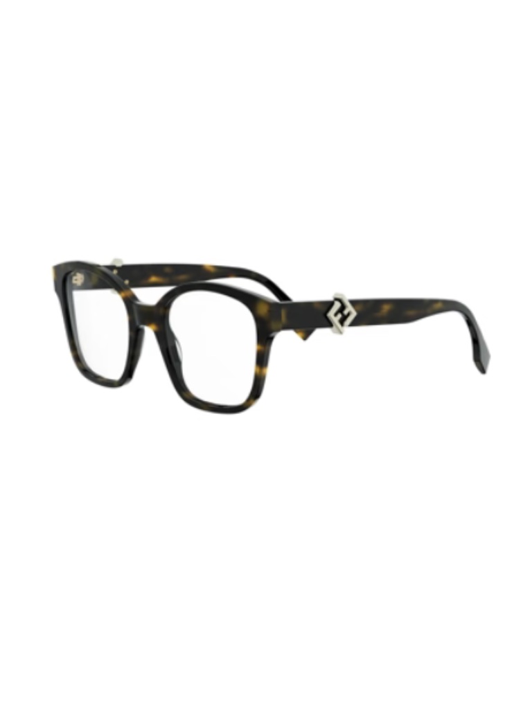 Fendi Ff Diamonds Fe50135i 052 52 Havana Eyeglasses Fe50135i